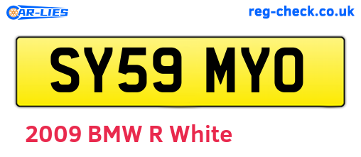 SY59MYO are the vehicle registration plates.