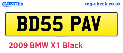BD55PAV are the vehicle registration plates.
