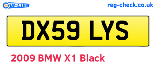 DX59LYS are the vehicle registration plates.