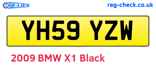 YH59YZW are the vehicle registration plates.