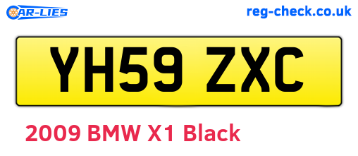 YH59ZXC are the vehicle registration plates.