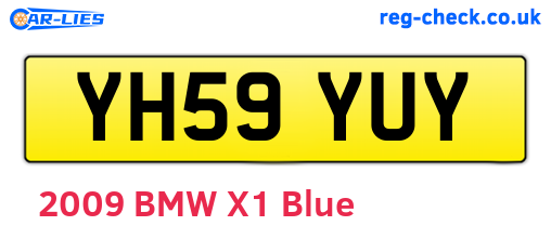 YH59YUY are the vehicle registration plates.