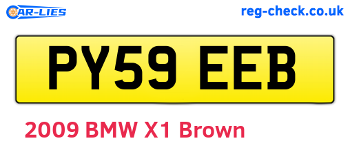 PY59EEB are the vehicle registration plates.