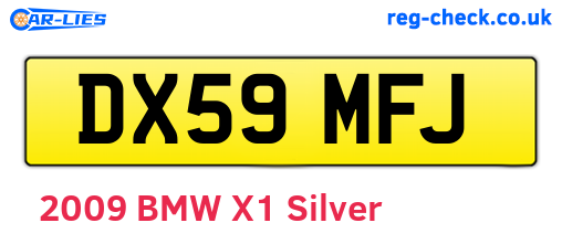 DX59MFJ are the vehicle registration plates.