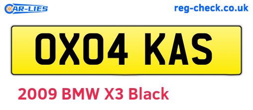 OX04KAS are the vehicle registration plates.