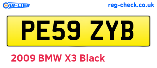 PE59ZYB are the vehicle registration plates.