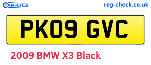 PK09GVC are the vehicle registration plates.