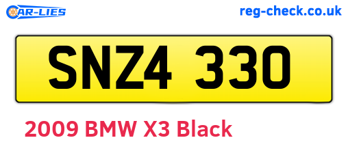 SNZ4330 are the vehicle registration plates.