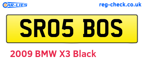 SR05BOS are the vehicle registration plates.