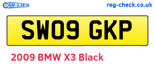 SW09GKP are the vehicle registration plates.