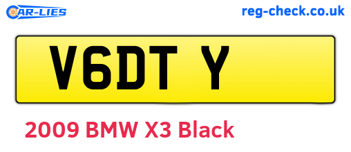 V6DTY are the vehicle registration plates.
