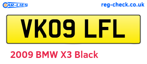 VK09LFL are the vehicle registration plates.