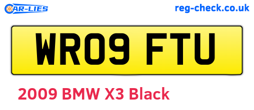 WR09FTU are the vehicle registration plates.