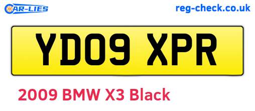 YD09XPR are the vehicle registration plates.