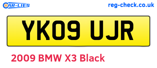 YK09UJR are the vehicle registration plates.