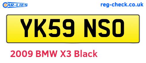 YK59NSO are the vehicle registration plates.