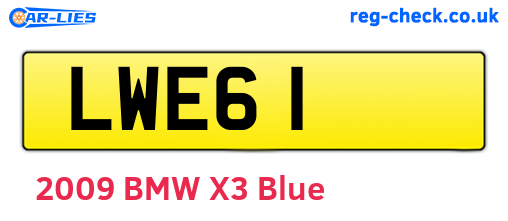LWE61 are the vehicle registration plates.