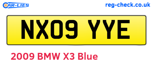 NX09YYE are the vehicle registration plates.