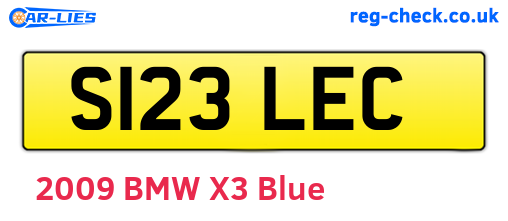 S123LEC are the vehicle registration plates.