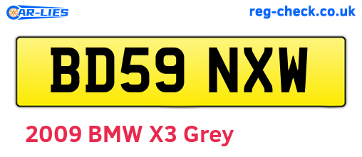 BD59NXW are the vehicle registration plates.