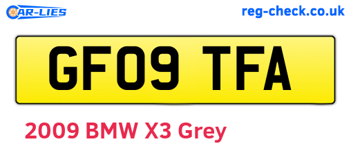 GF09TFA are the vehicle registration plates.