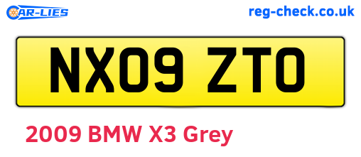 NX09ZTO are the vehicle registration plates.