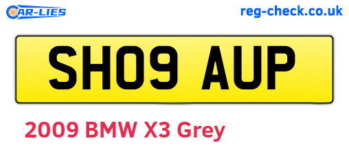 SH09AUP are the vehicle registration plates.