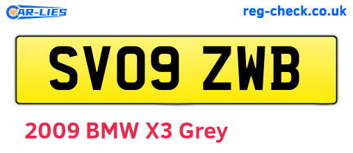 SV09ZWB are the vehicle registration plates.
