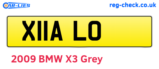 X11ALO are the vehicle registration plates.