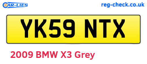 YK59NTX are the vehicle registration plates.