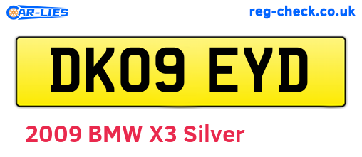 DK09EYD are the vehicle registration plates.