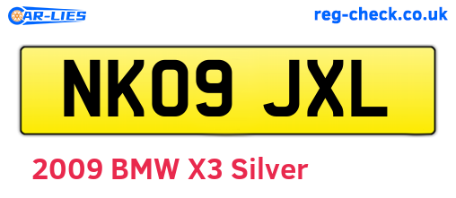 NK09JXL are the vehicle registration plates.