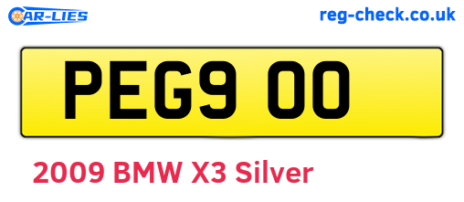 PEG900 are the vehicle registration plates.