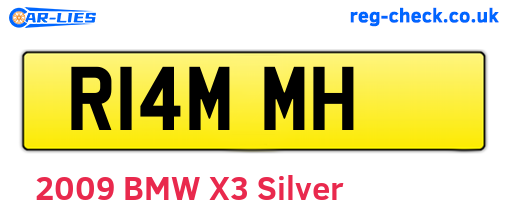 R14MMH are the vehicle registration plates.