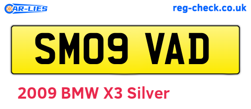 SM09VAD are the vehicle registration plates.