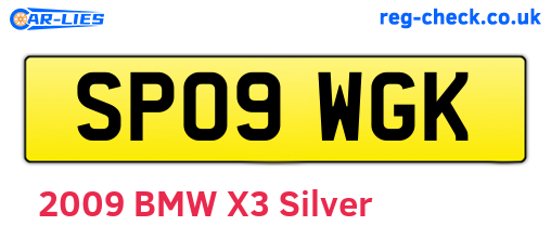 SP09WGK are the vehicle registration plates.