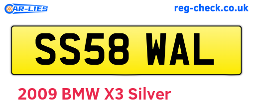 SS58WAL are the vehicle registration plates.