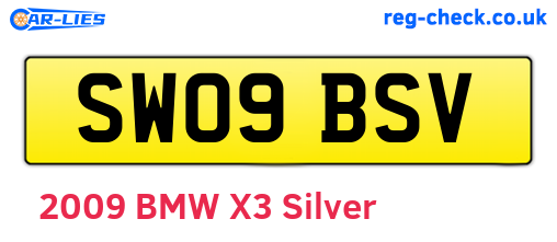 SW09BSV are the vehicle registration plates.