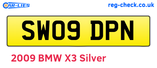 SW09DPN are the vehicle registration plates.