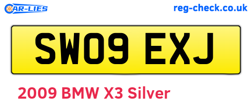 SW09EXJ are the vehicle registration plates.