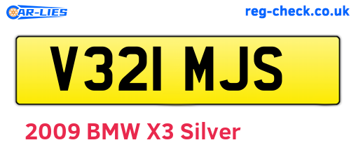 V321MJS are the vehicle registration plates.