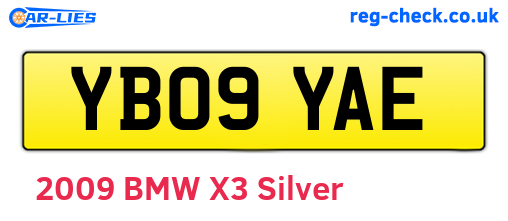 YB09YAE are the vehicle registration plates.