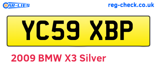 YC59XBP are the vehicle registration plates.