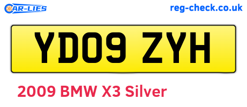 YD09ZYH are the vehicle registration plates.