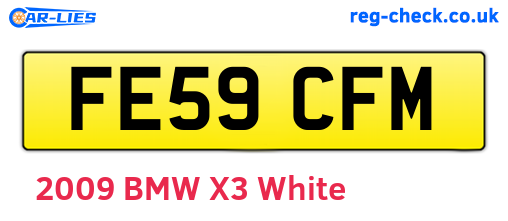 FE59CFM are the vehicle registration plates.