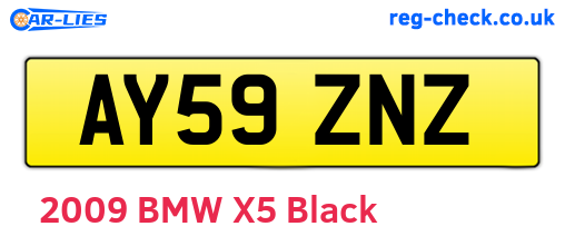 AY59ZNZ are the vehicle registration plates.
