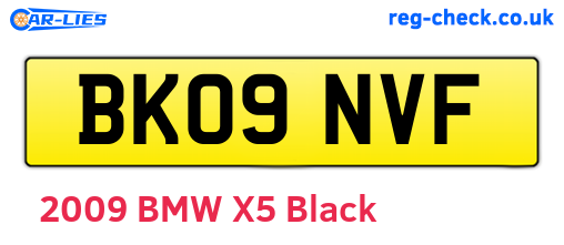 BK09NVF are the vehicle registration plates.