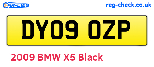 DY09OZP are the vehicle registration plates.
