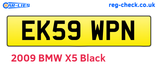 EK59WPN are the vehicle registration plates.