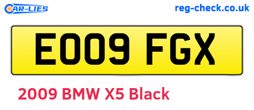 EO09FGX are the vehicle registration plates.
